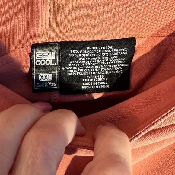 32 Degrees Cool - Tennis/Pickle Ball/workout Skort Size XXL Rusty Orange Color - Picture 3 of 10